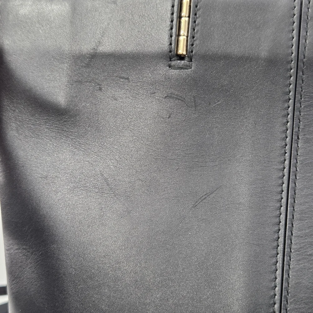 PETER DO HINGED LEATHER BAG - BLACK